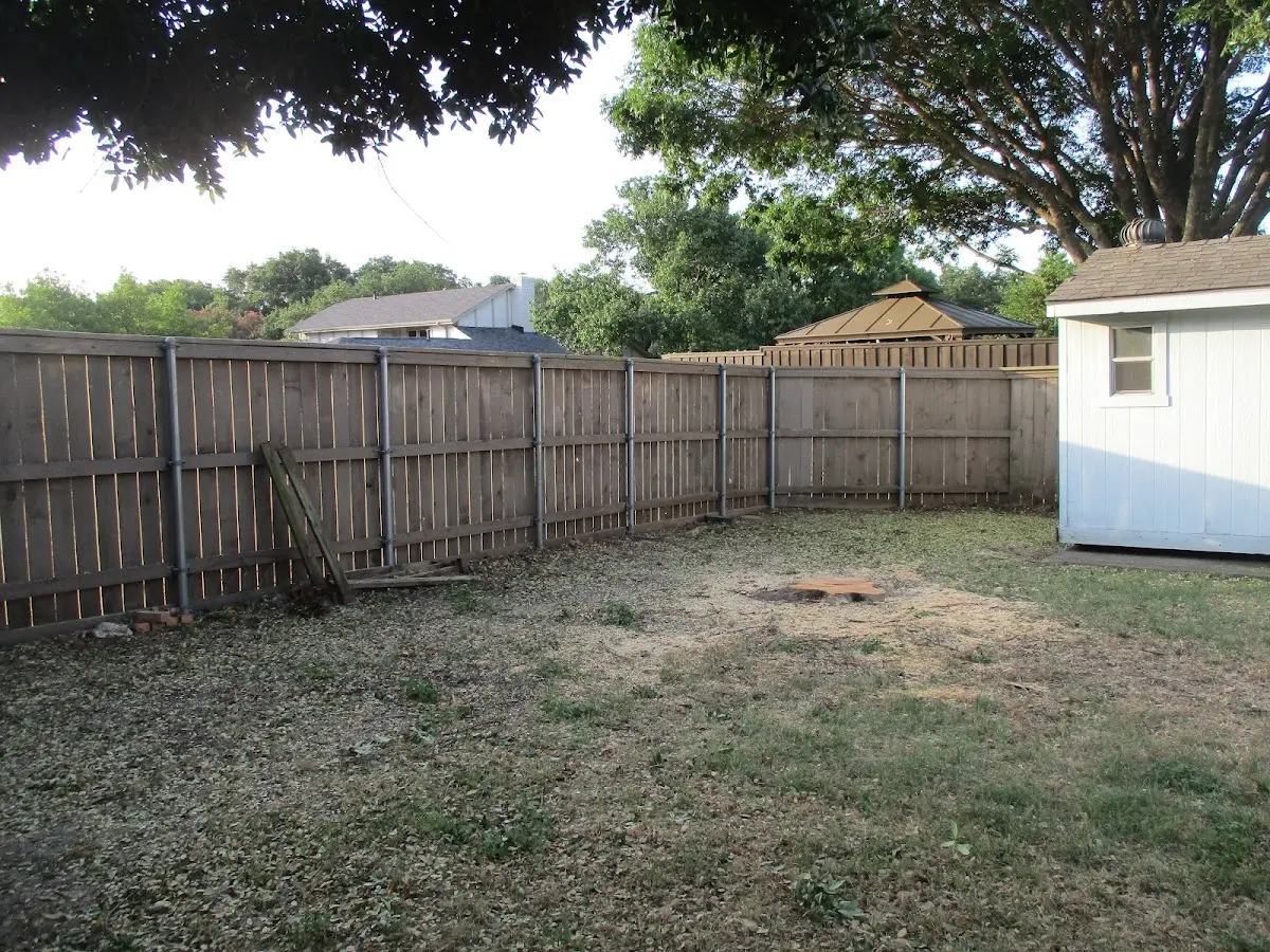 Cleared yard after professional tree removal in Atlanta